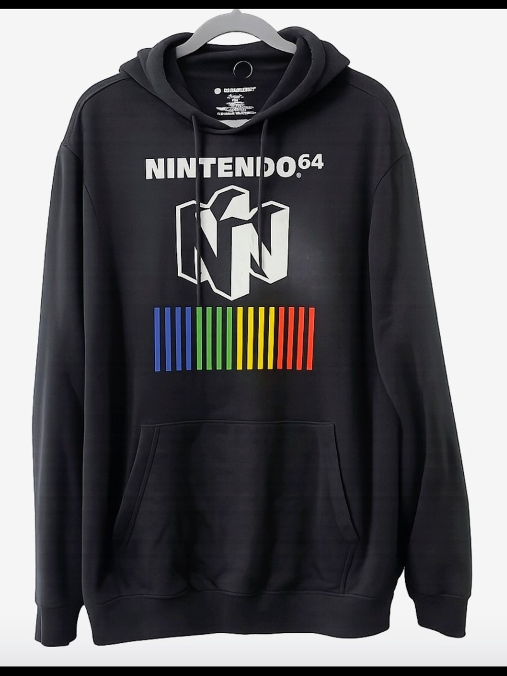 Nintendo 64 Black Rainbow Logo Hoodie